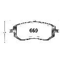 PASTILLA FRENO SUBARU LEGACY TURBO 91-97/IMPREZA 93-98/OUTBACK 94-97 GTX