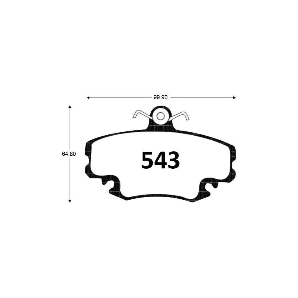 PASTILLA FRENO RENAULT 19 93-99/CLIO 00-10/MEGANE 1.6 98-03/PLATINA 1.6 99.9MM ITAL-BRAKE GTX