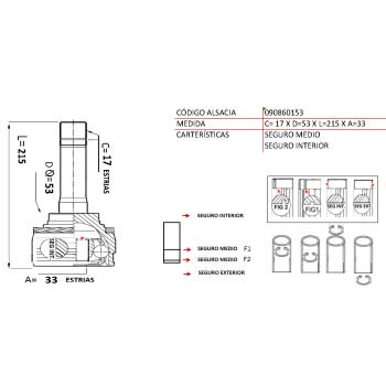 HOMOCINETICA CHEVROLET DMAX 17*33*53 05-19 TW (IZ-036) UB29A5
