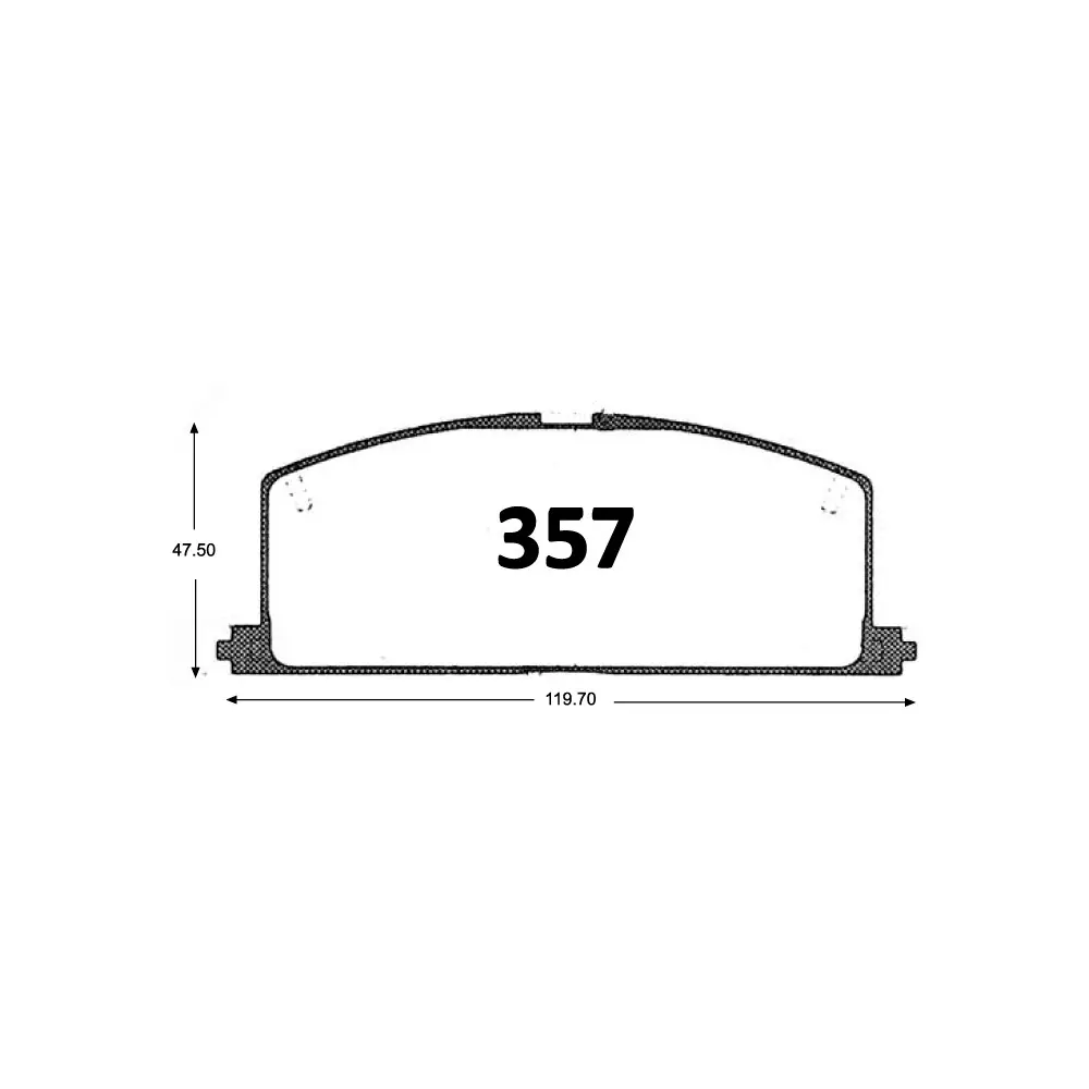 PASTILLA FRENO TOYOTA TERCEL/COROLLA 119.7 MM ITAL-BRAKE GTX