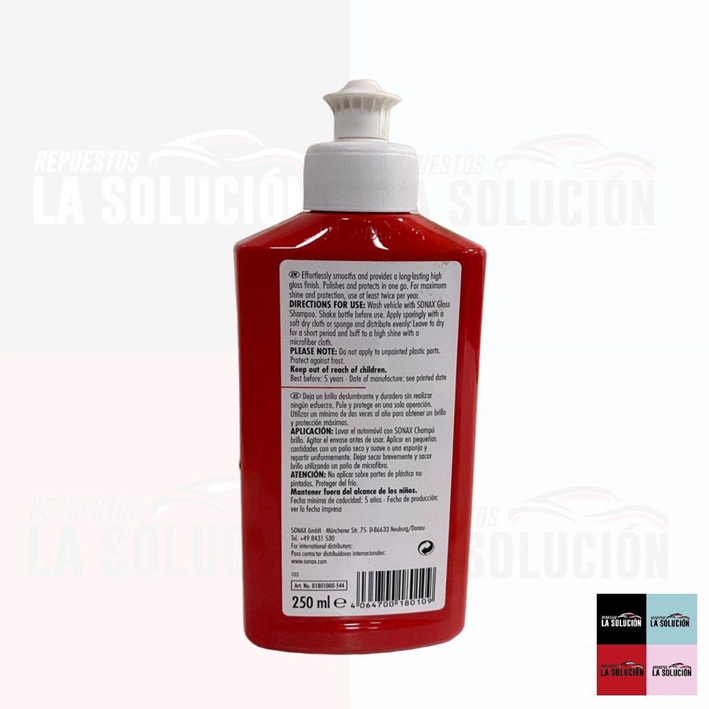 CERA EASY SHINE SONAX 250ML UB00