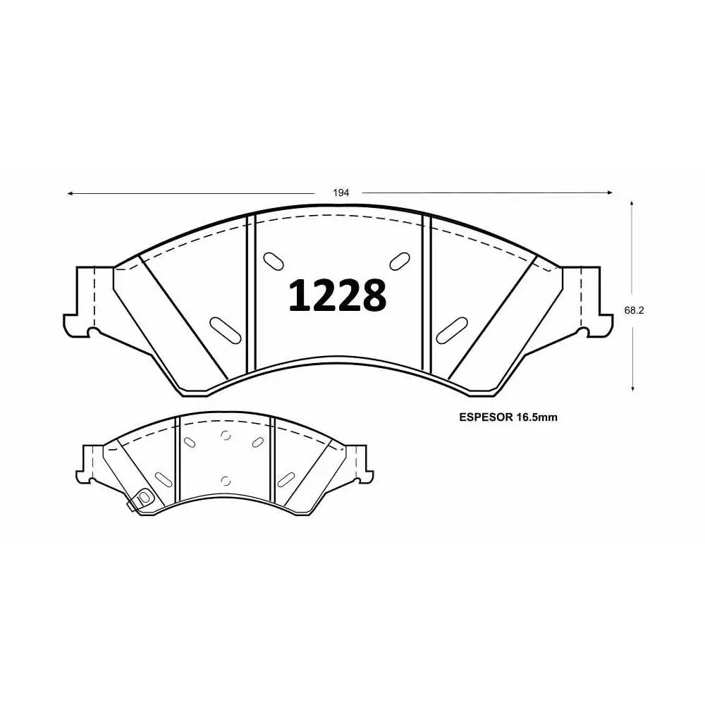PASTILLA FRENO MAZDA BT-50 2.2 2WD-4WD/ FORD RANGER 3.2 194MM ITAL-BRAKE GTX