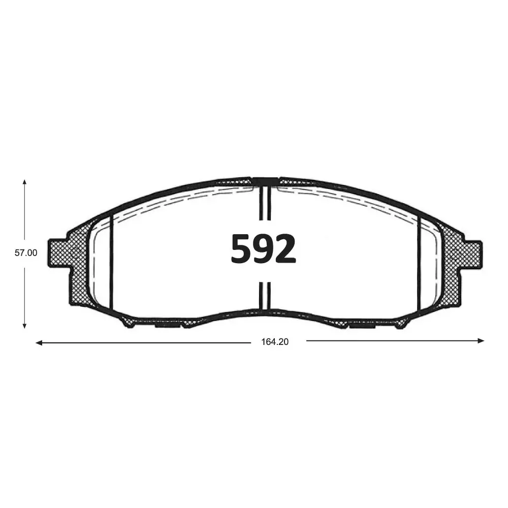 PASTILLA FRENO NISSAN TERRANO 2001> 2.5 DIESEL  (4WD)164.2*50*17 ITAL-BRAKE GTX