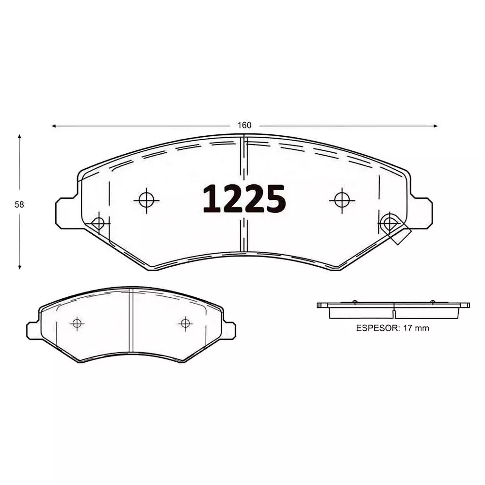 PASTILLA FRENO CHERY TIGGO 8 1.5 19-23 | DESTINY 11- DELANTERA 160MM GTX 