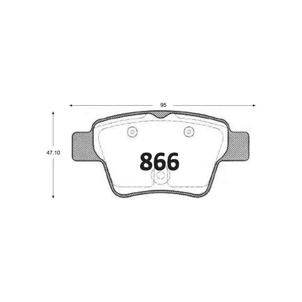 PASTILLA FRENO CITROEN C4 05-08 | PEUGEOT 207-307 95MM TRASERAS GTX