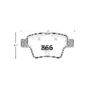 PASTILLA FRENO CITROEN C4 05-08 | PEUGEOT 207-307 95MM TRASERAS GTX