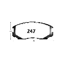 PASTILLA FRENO DAIHATSU TERIOS/MITSUBHISHI LANCER UB 2C7 114.2MM ITAL-BRAKE GTX