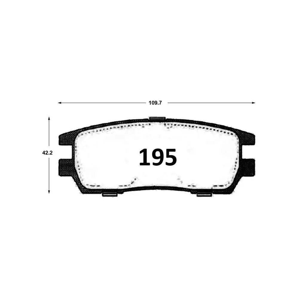 PASTILLA FRENO GREAT WALL HAVAL 3-5 11/WINGLE 5 16-/HOVER 2.4 07- TRASERAS 109.7MM ITAL-BRAKE GTX