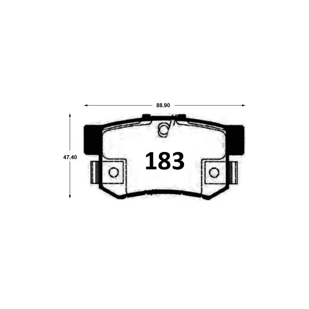 PASTILLA FRENO HONDA ACCORD 95-03 | CIVIC 2.0 07-10 | CRV 02-11 | HAVAL H6 TRASERAS 88.9MM ITAL-BRAKE GTX