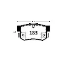 PASTILLA FRENO HONDA ACCORD 95-03 | CIVIC 2.0 07-10 | CRV 02-11 | HAVAL H6 TRASERAS 88.9MM ITAL-BRAKE GTX