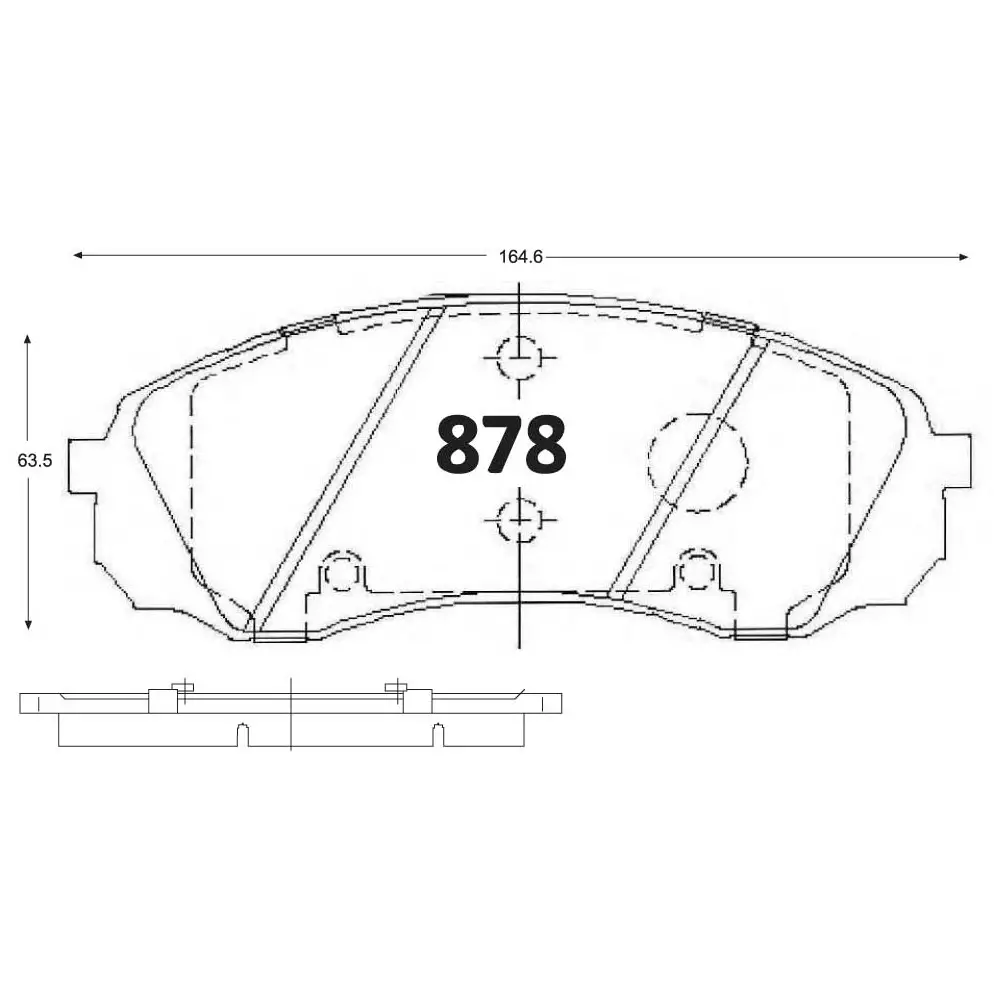 PASTILLA FRENO HYUNDAI H-1 08-20 CARNIVAL 06-18 164.6MM GTX