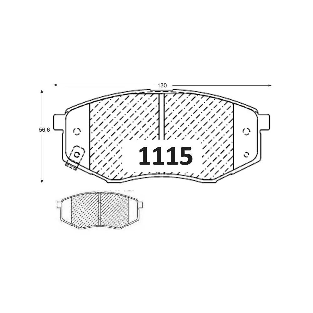 PASTILLA FRENO HYUNDAI TUCSON 2.0 10-15 | SPORTAGE 05-15 | SONATA 09-14 130MM ITAL-BRAKE GTX