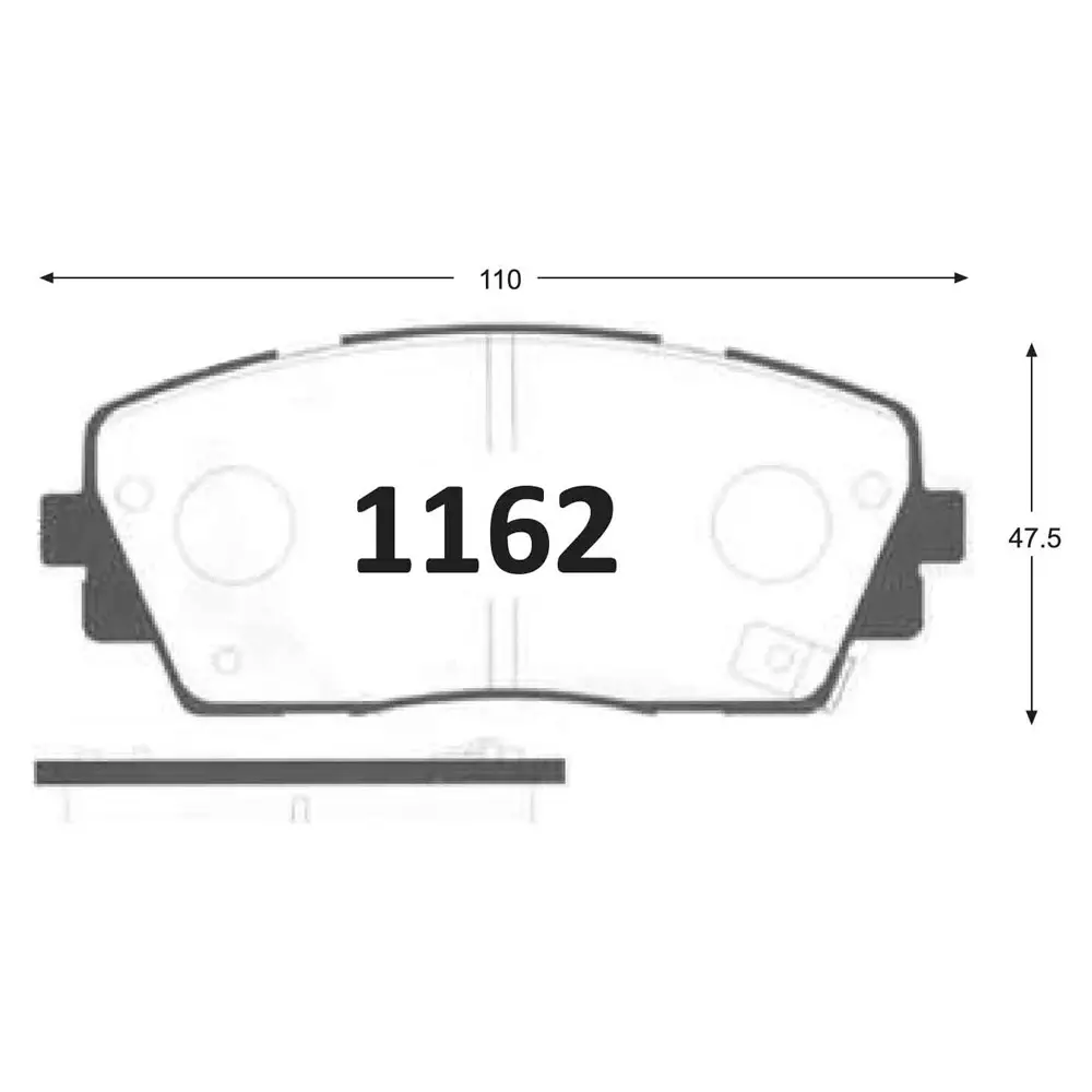 PASTILLA FRENO KIA MORNING 1.0-1.2 15-16 GTX 110MM UB