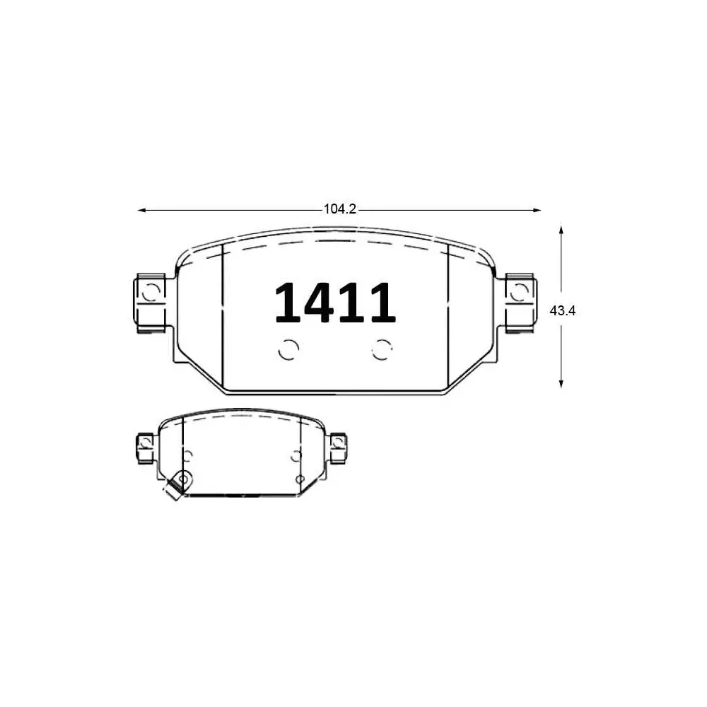 PASTILLA FRENO MAZDA 3 2017- TRASERA 104.2MM GTX