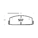 PASTILLA FRENO MAZDA 626 2.0 98-01 | MAZDA 6 202-14 | HAIMA 3  107.8MM TRASERAS ITAL-BRAKE GTX