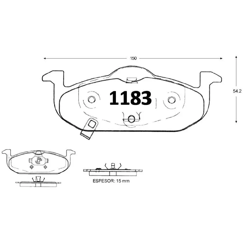 PASTILLA FRENO MG 350 1.5 12- | MG 3 1.5 17- ITAL-BRAKE 150MM GTX