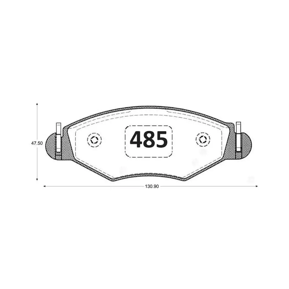 PASTILLA FRENO PEUGEOT 206 1.4 02-09| 306 1.4 99-01 130.9MM GTX
