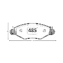 PASTILLA FRENO PEUGEOT 206 1.4 02-09| 306 1.4 99-01 130.9MM GTX