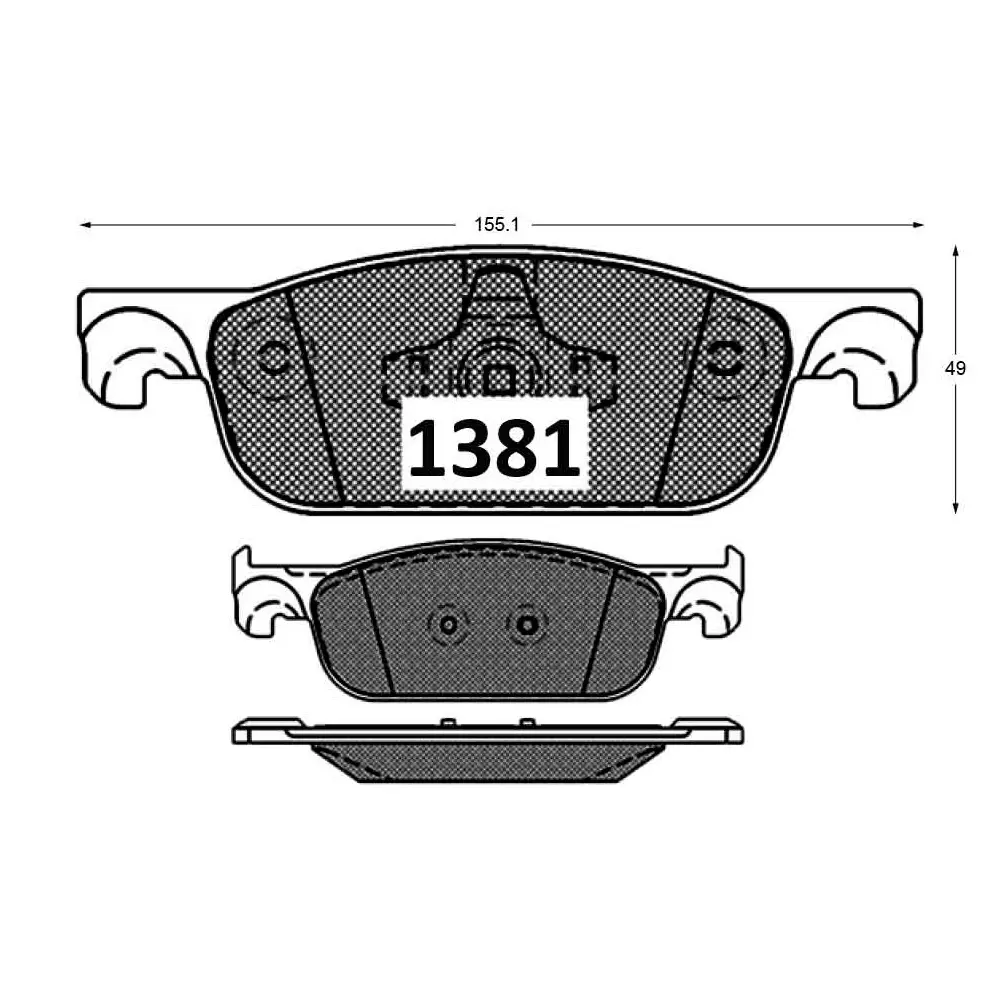 PASTILLA FRENO RENAULT CLIO DELANTERO 15| CITROEN C5 1.5 22 155.1 MM  GTX