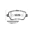 PASTILLA FRENO RENAULT DUSTER 1.6 12-18/NISSAN NOTE 1.5 03-06 116.4MM ITAL-BRAKE GTX