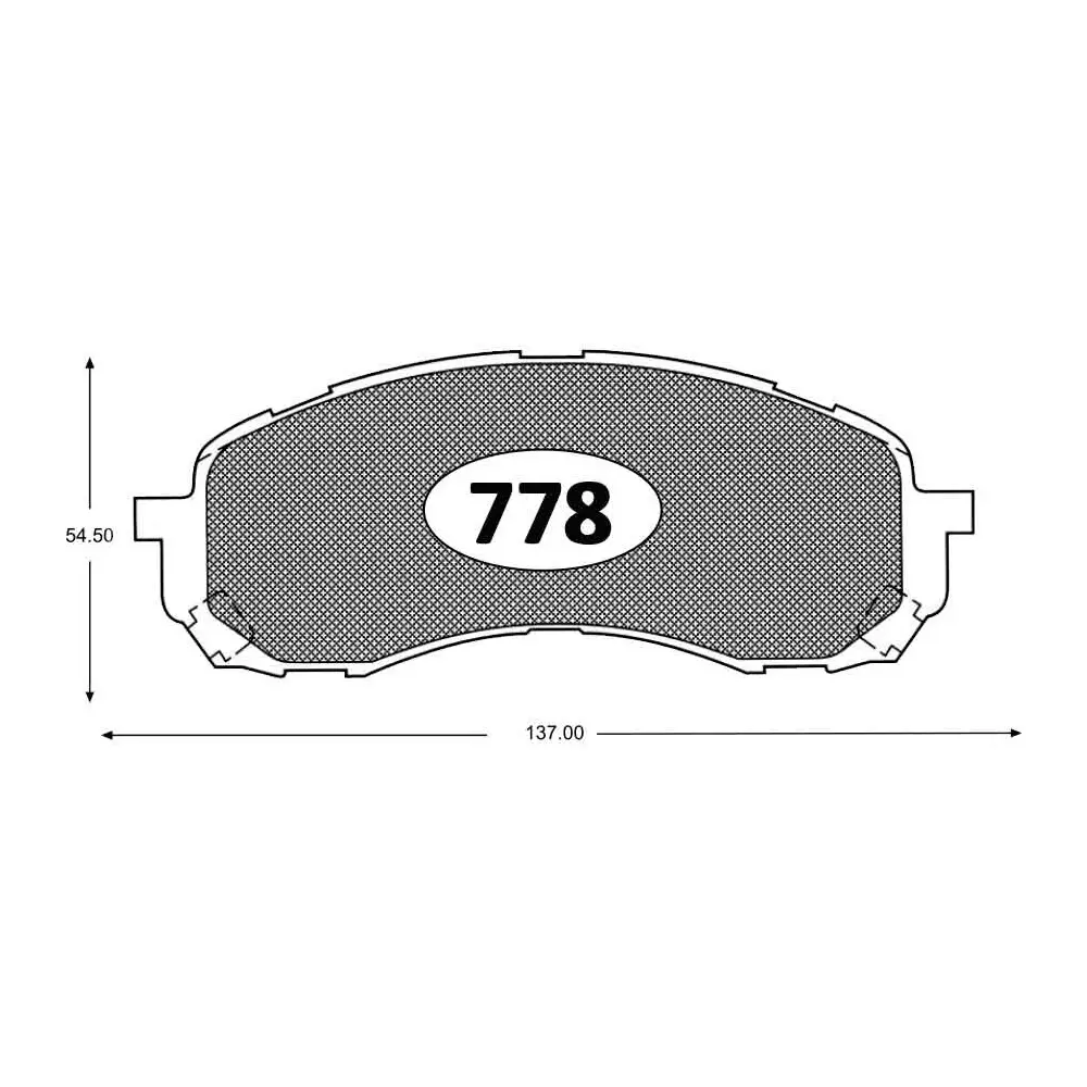 PASTILLA FRENO SUBARU IMPREZA 1.6 02-08 137MM GTX