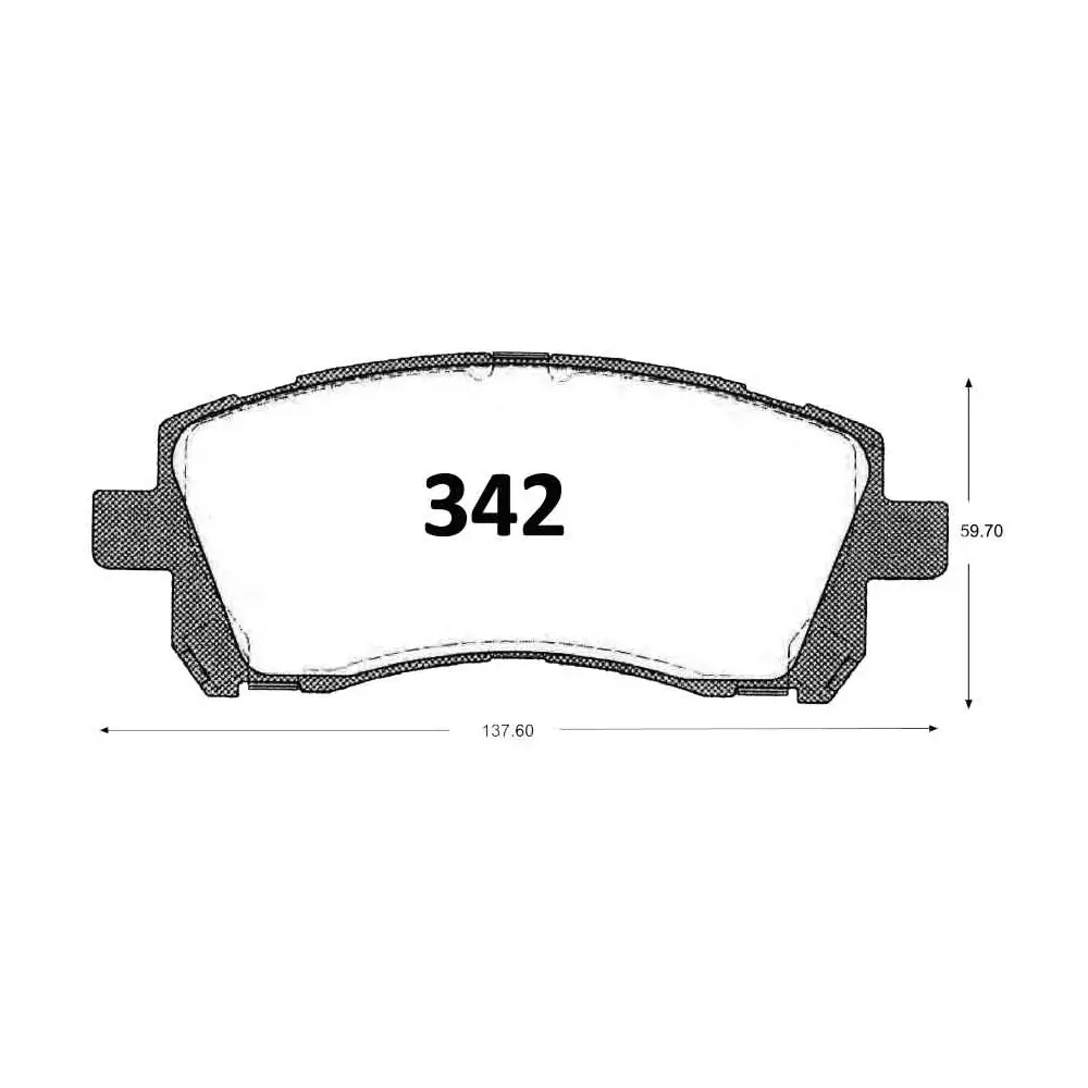 PASTILLA FRENO SUBARU OUTBACK 2.5/FORESTER 98-01 137.6MM GTX