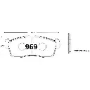 PASTILLA FRENO SUZUKI ALTO 800-1.0/11-18/IGNIS 1.3 01-16 GTX (42.8MM ALTO/108.5MM)