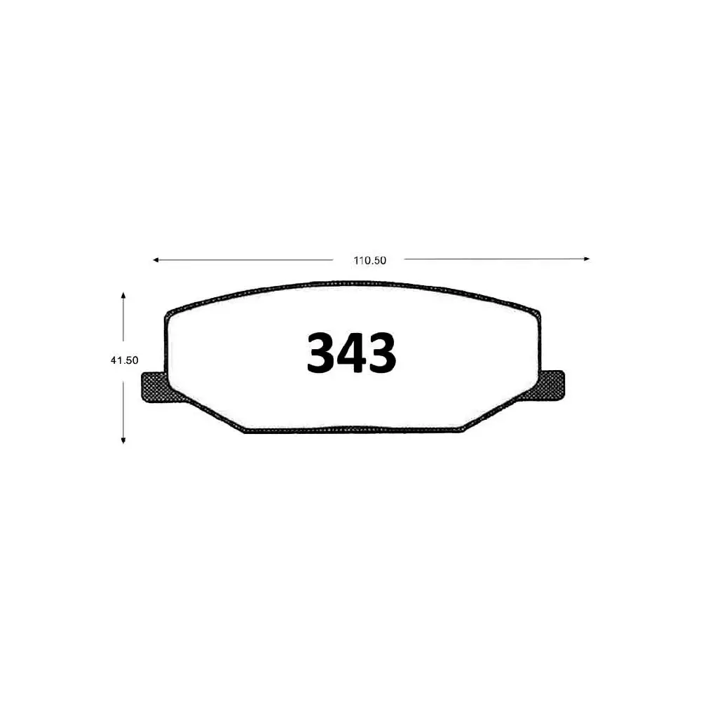 PASTILLA FRENO SUZUKI JIMMY 1.3 98-15/SAMURAI II 1.3 96-03/SJ410 1.0 82-89 110.50MM GTX (15453)