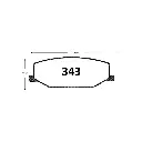 PASTILLA FRENO SUZUKI JIMMY 1.3 98-15/SAMURAI II 1.3 96-03/SJ410 1.0 82-89 110.50MM GTX (15453)