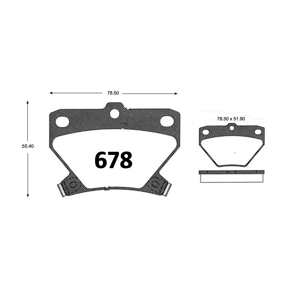 PASTILLA FRENO TOYOTA COROLLA 1.6-1.8 02-08/CELICA 1.8 00-03 78.5MM GTX