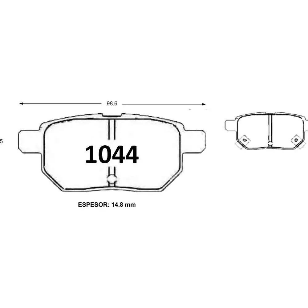 PASTILLA FRENO TOYOTA COROLLA 1.6-1.8 09-18/GREAT WALL VOLEEX C30 TRASERA 98.6MM ITAL-BRAKE GTX