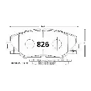 PASTILLA FRENO TOYOTA COROLLA 1.8 08-11/RAV4 2.0 06-19 146.4*56.8*17.5 GTX 