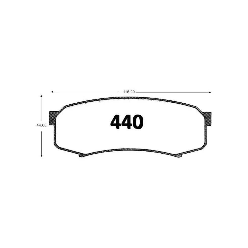 PASTILLA FRENO TOYOTA RAV 4 06-09/AURIS/CAMRY/RUNNER TRASERA 116.2MM GTX
