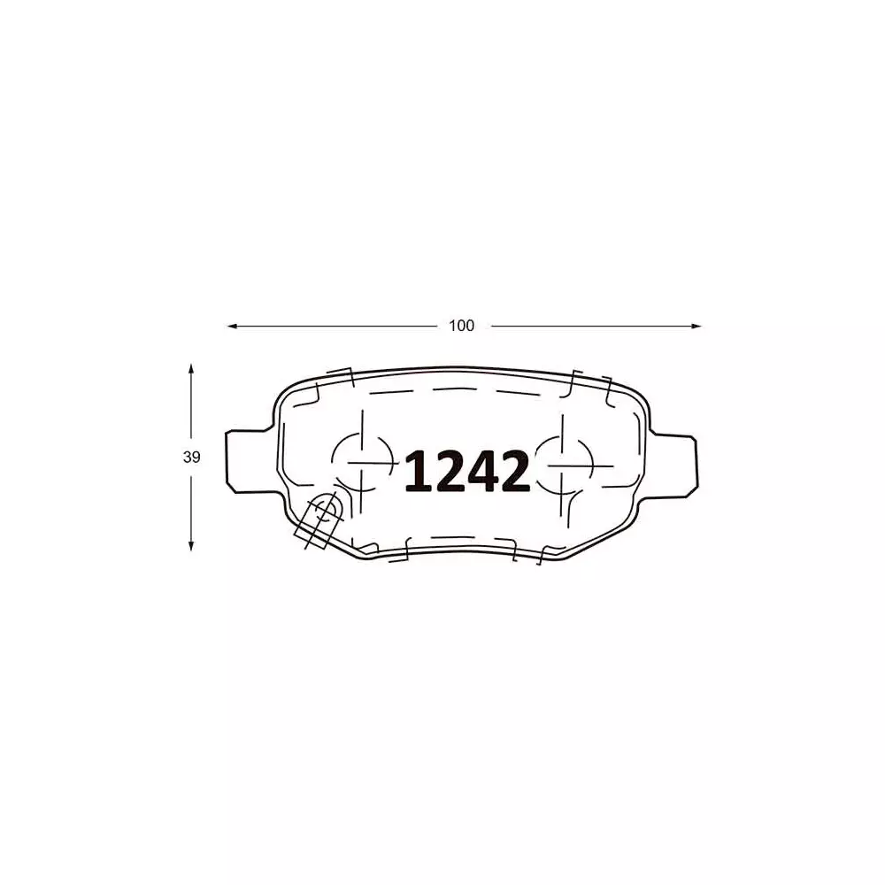 PASTILLA FRENO CHERY DESTINY | GRAND TIGGO | NEW GRAND TIGGO | BEAT TRASERA 100MM GTX 