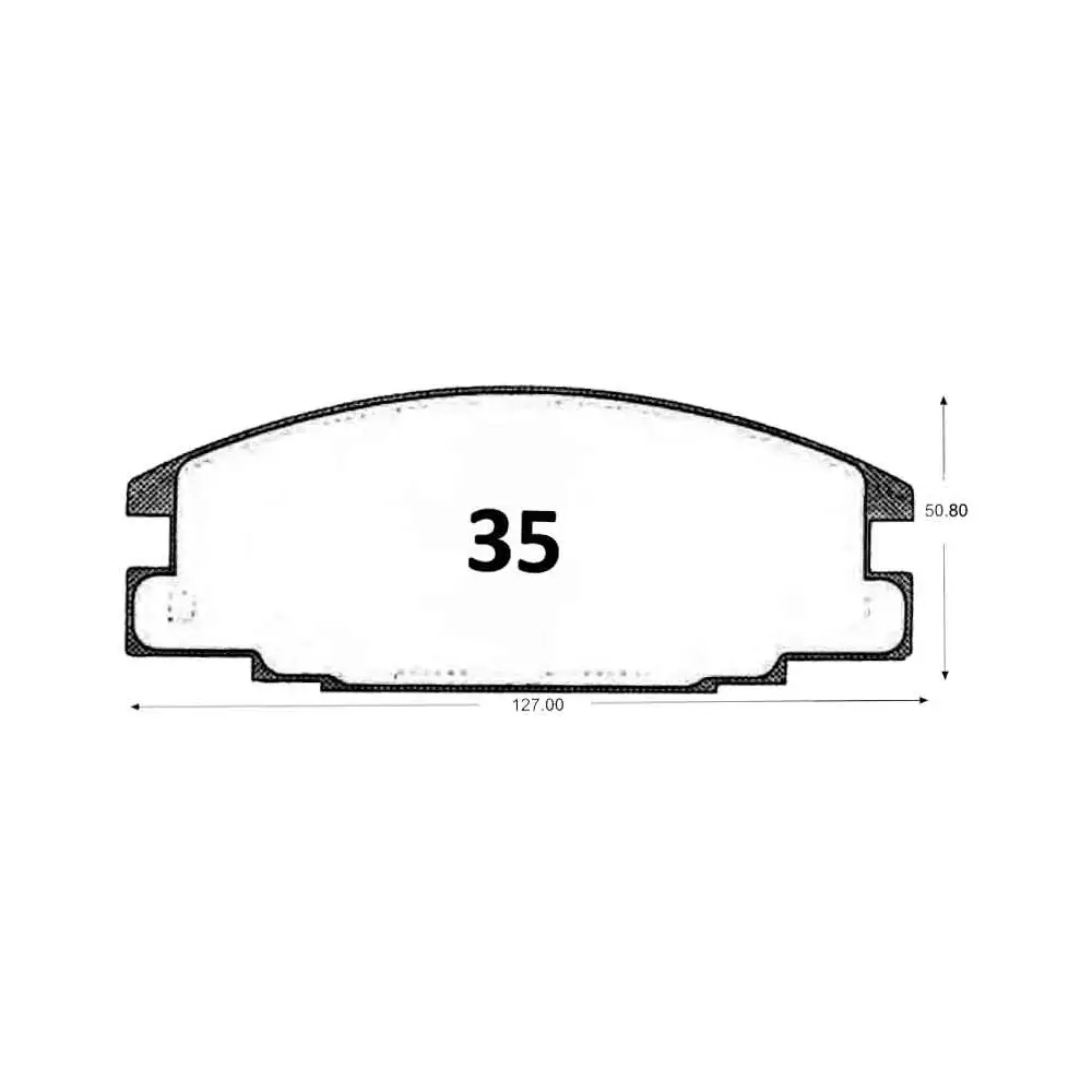 PASTILLA FRENO CHEVROLET LUV 89> 127*51*16.3 MM ITAL-BRAKE GTX