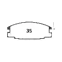 PASTILLA FRENO CHEVROLET LUV 89> 127*51*16.3 MM ITAL-BRAKE GTX