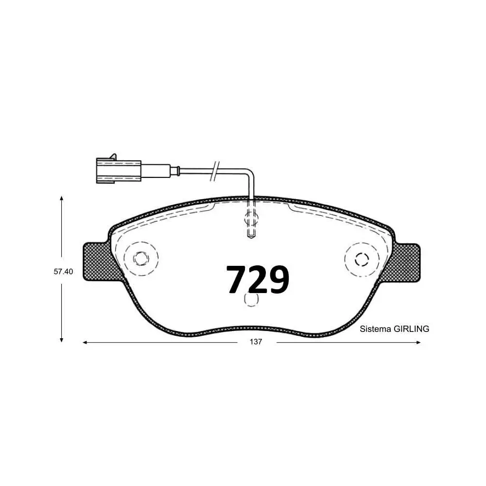 PASTILLA FRENO FIAT STILO DELANTERA 01- GTX