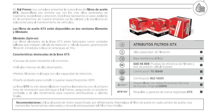 FILTRO ACEITE KIA AVELLA/MORNING 1.0-1.1-1.2/PRIDE/SEPHIA/POP/RIO/MAZDA W67/80  GTX