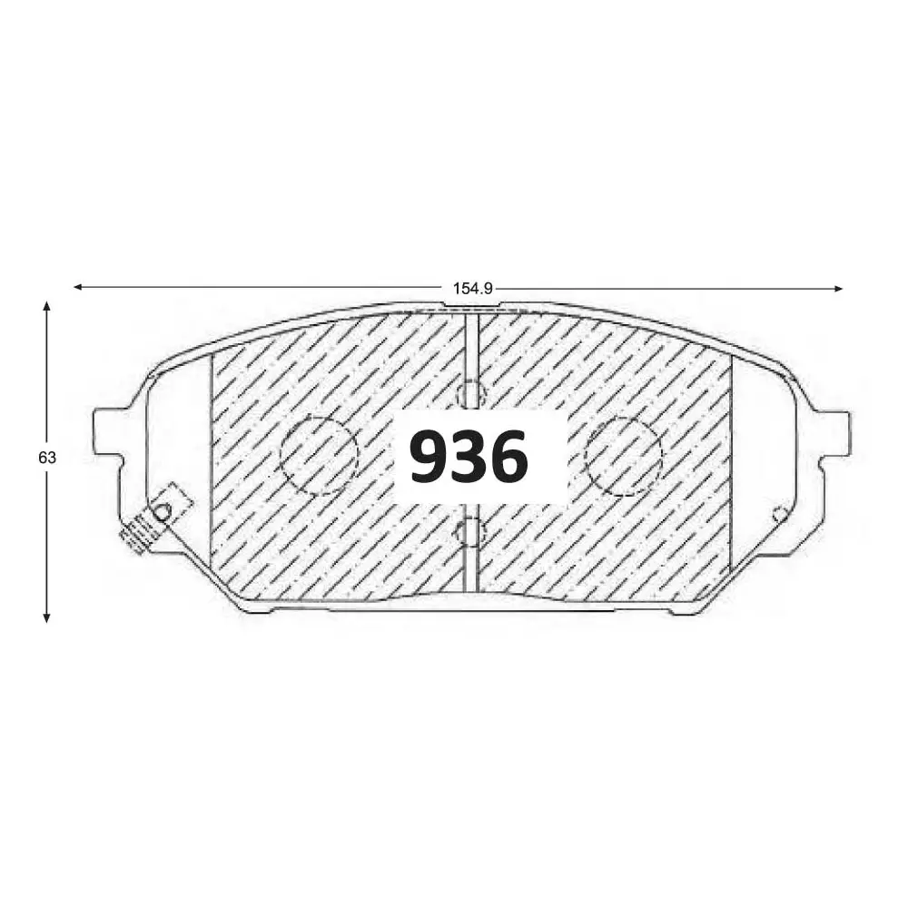 PASTILLA FRENO HYUNDAI VERACRUZ D 07 154.9MM GTX