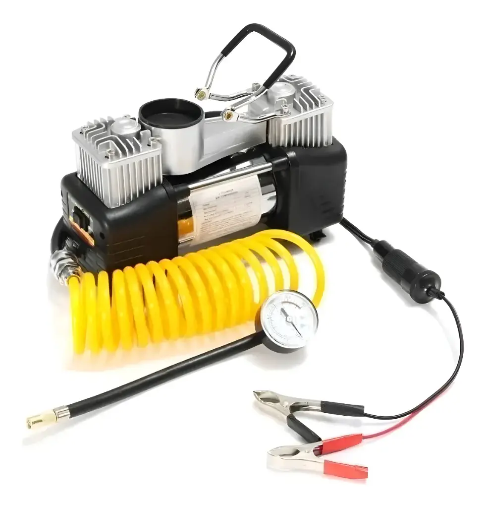 COMPRESOR DE AIRE CON RELOJ 2 PISTONES LATERALES 150PSI