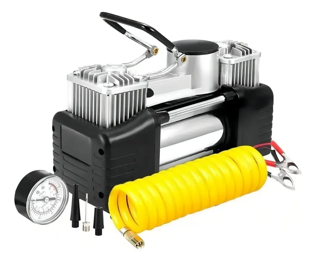 COMPRESOR DE AIRE CON RELOJ 2 PISTONES LATERALES 150PSI