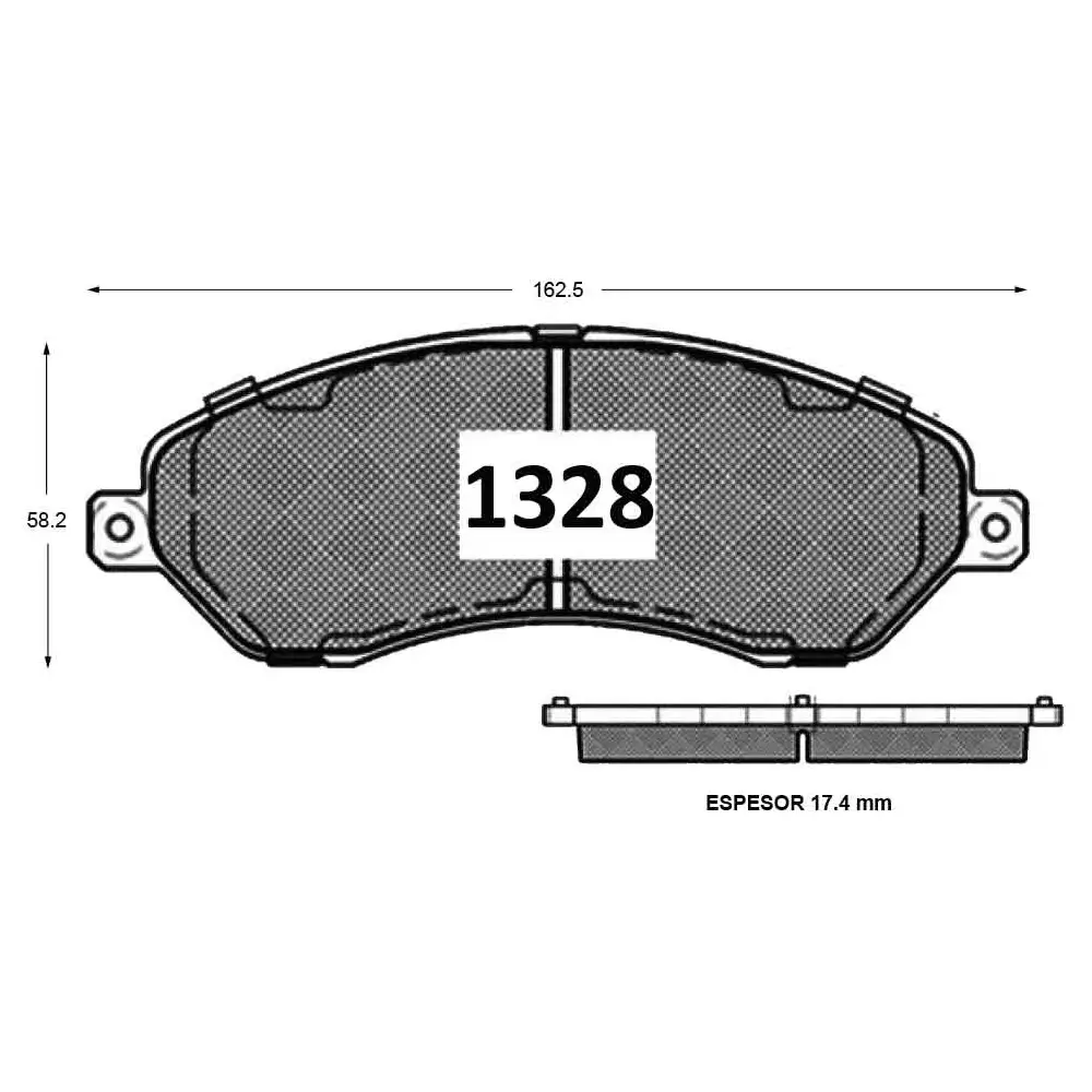 PASTILLA FRENO MAHINDRA PIK UP 2.2 4WD 20-23 162.5MM GTX