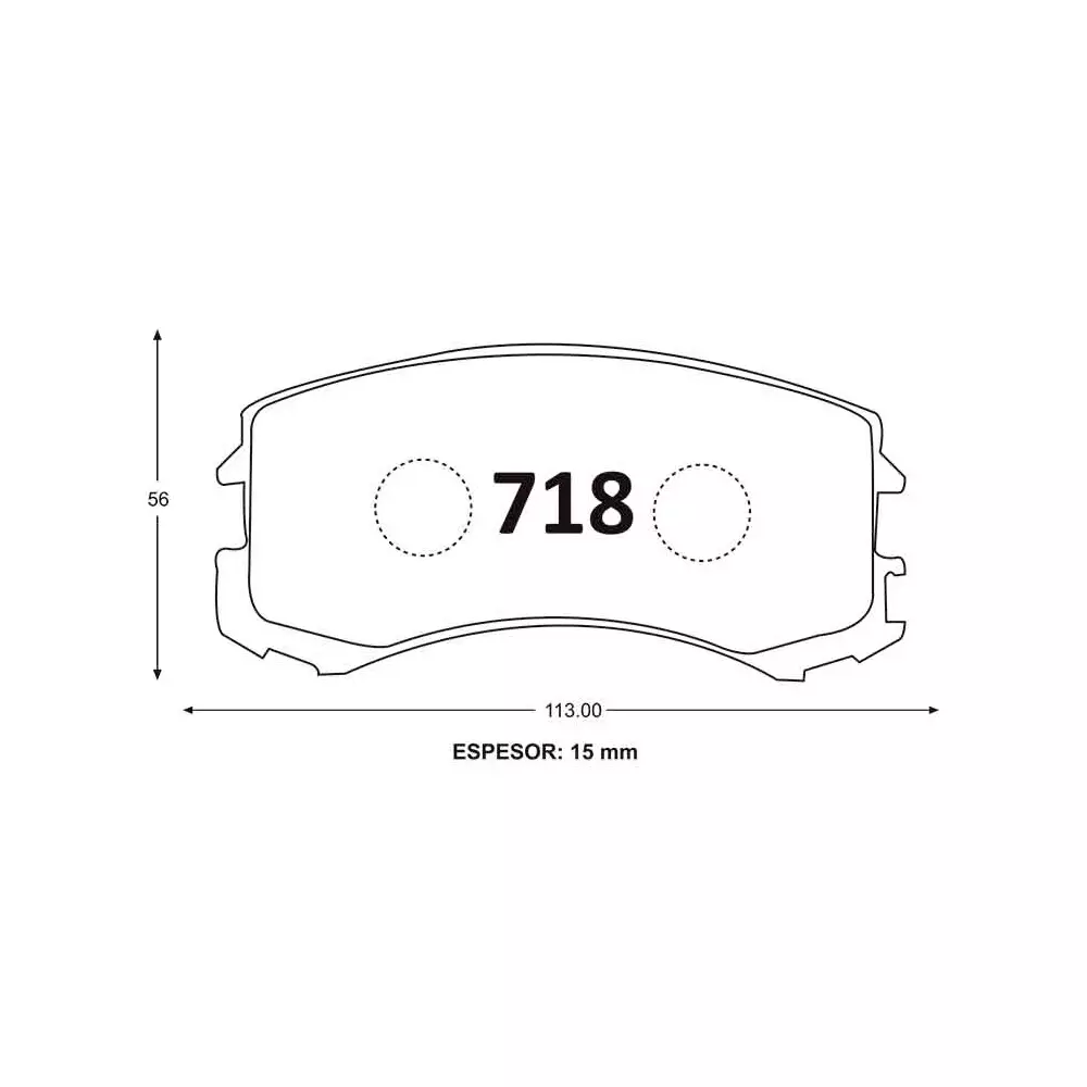 PASTILLA FRENO MITSUBISHI LANCER D 1.5, 1.6 00-09 113MM GTX