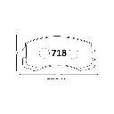 PASTILLA FRENO MITSUBISHI LANCER D 1.5, 1.6 00-09 113MM GTX