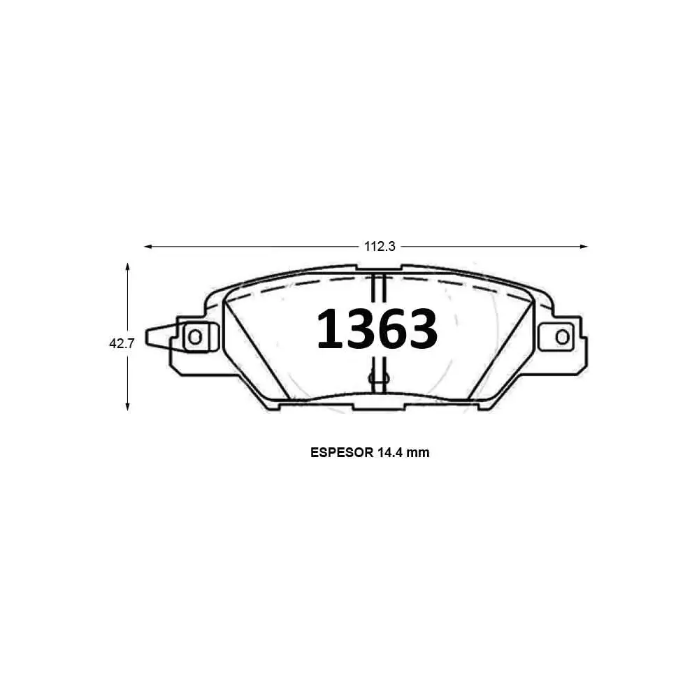 PASTILLA FRENO MAZDA CX5 2.2-2.5 16-20 TRASERAS 112.2MM GTX