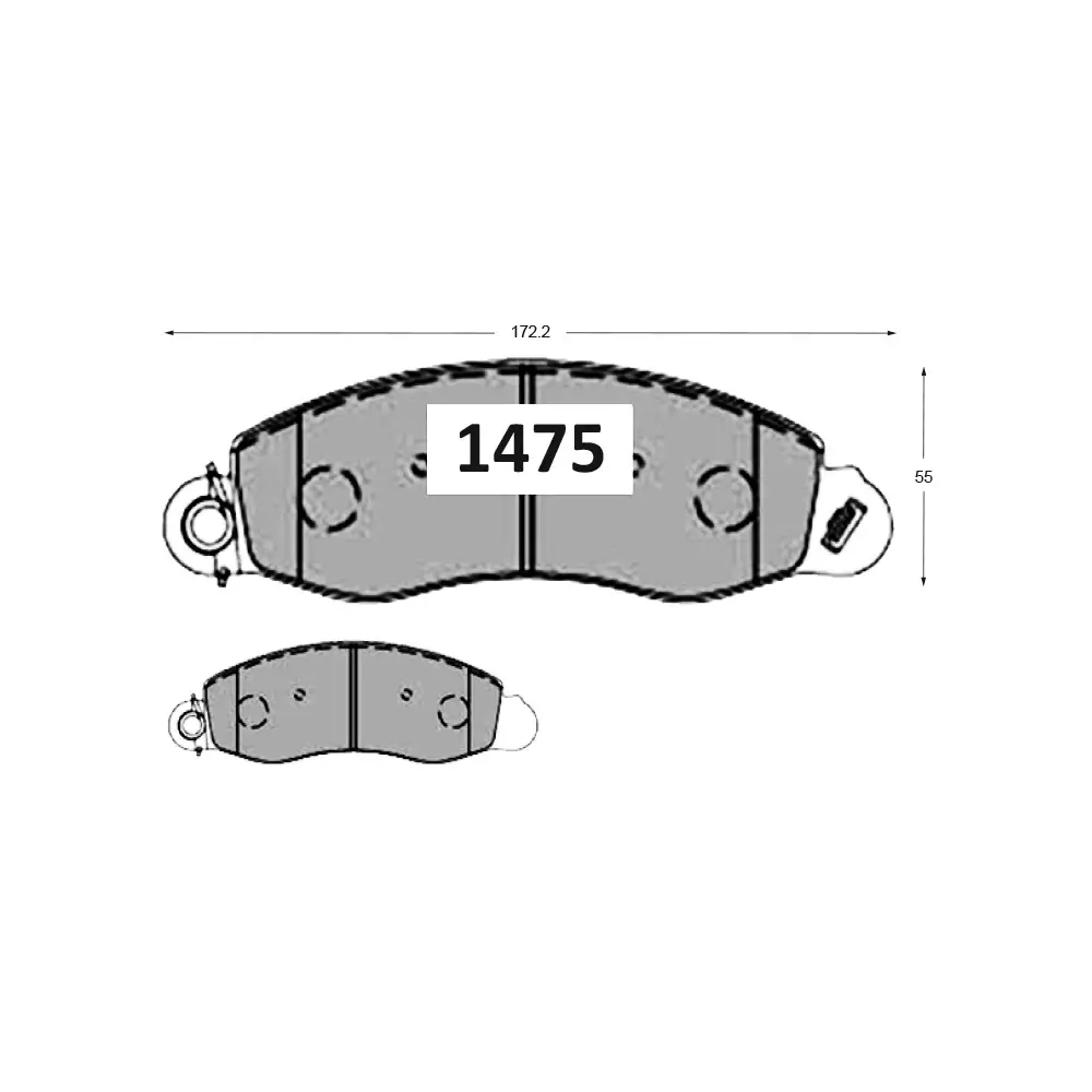 PASTILLA FRENO CHANGAN CX70 1.5, 1.6 17-21 172.2MM DELANTERA GTX