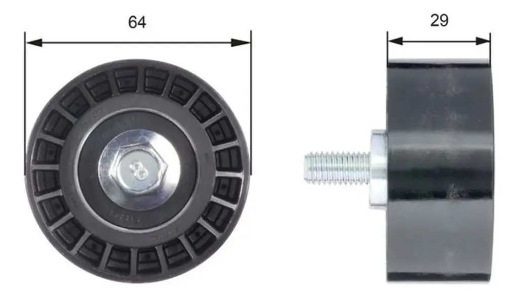 RODAMIENTO TENSOR CHEVROLET OPTRA | AVEO 1.4 04-16 | DAEWOO (DISTRIBUCION AUXILIAR) C/PERNO KR UB12C3