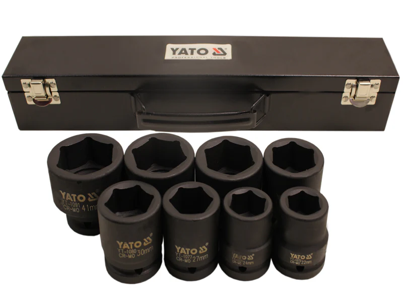 SET DADOS IMPACTO HEXAGONAL 3/4 8PCS YATO