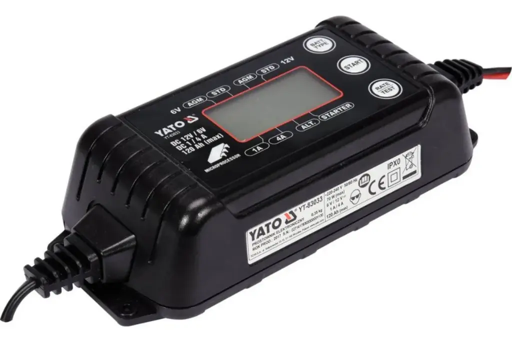 CARGADOR BATERIA ELECTRICO 6V-12V YATO