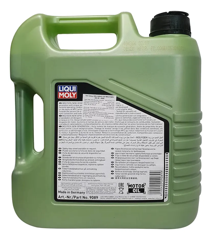ACEITE LIQUI MOLY 5W30 4LT  MOLYGEN NEW GEN BENCINEROS UB00
